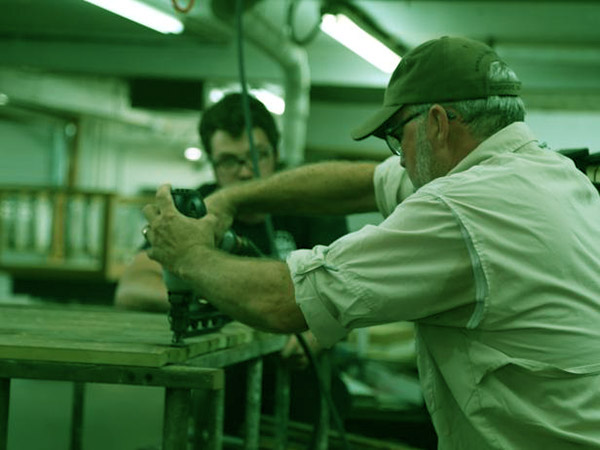 Image of Caption: Robert Kulp working at the site with his team