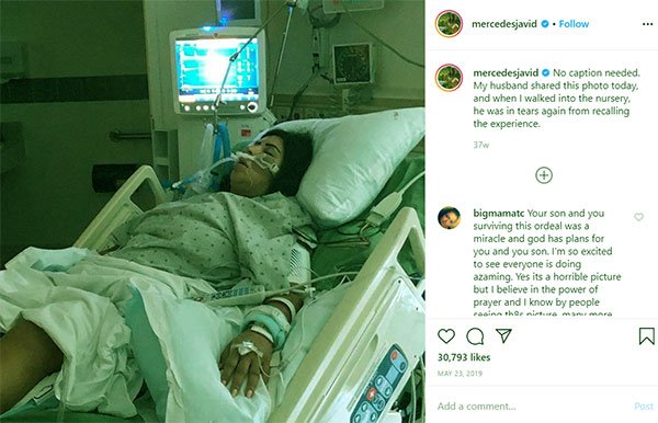 Image of Caption: MJ had complications in her delivery after pregnancy