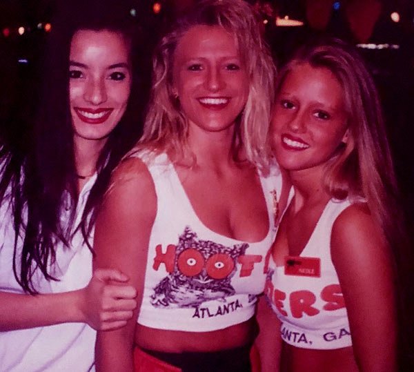 Image of Nicole Curtis's early life as a Hooters waitress